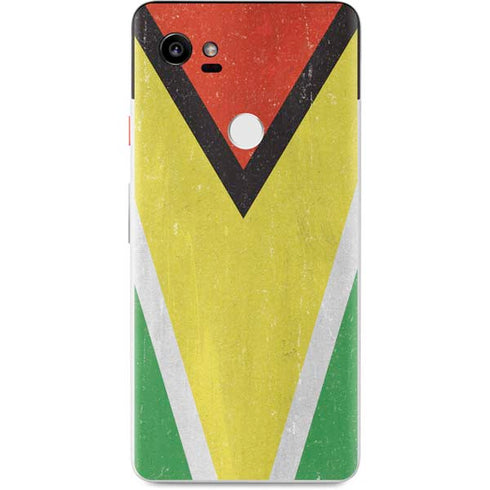 Guyana Flag Distressed Google Pixel 2 XL Skin
